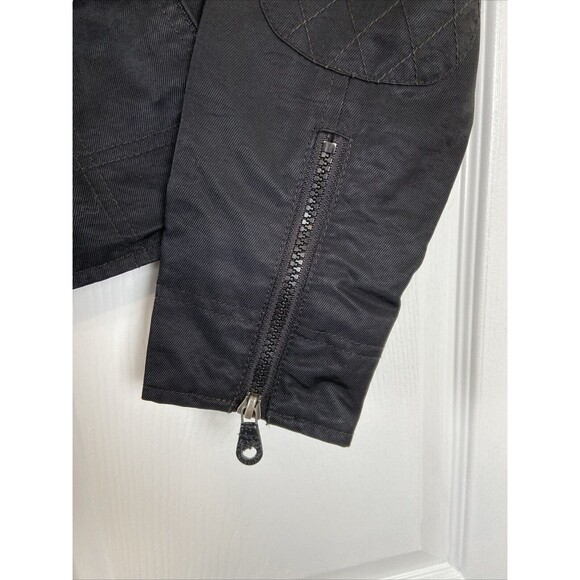 Harley Davidson Black Full Zip Riding Motorcycle Embroidered Jacket Womens S - Picture 6 of 9